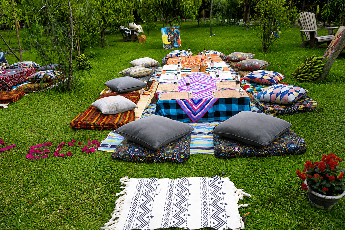 Garden gathering oasis — sustainability at Ubuntu Kreative Village