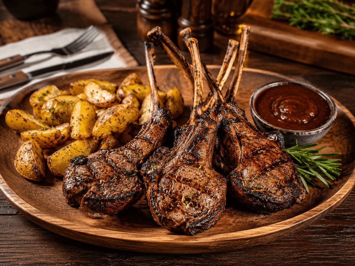 Whole Grilled Lamb Chops